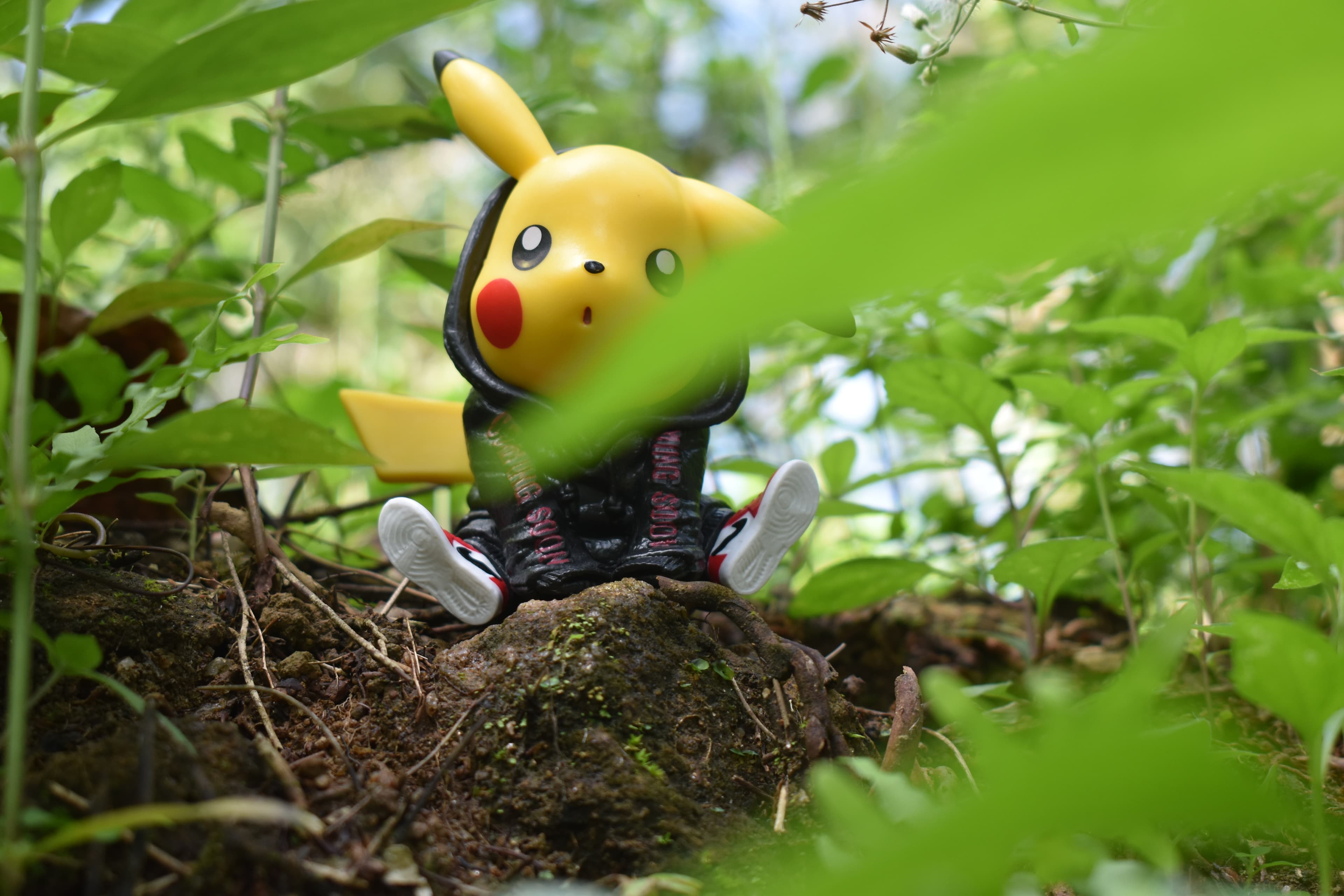 Image of Pikachu in the woods